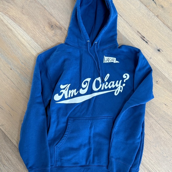 Megan Moroney Sweatshirt Blue Am I Okay Medium NWOT - Picture 1 of 1